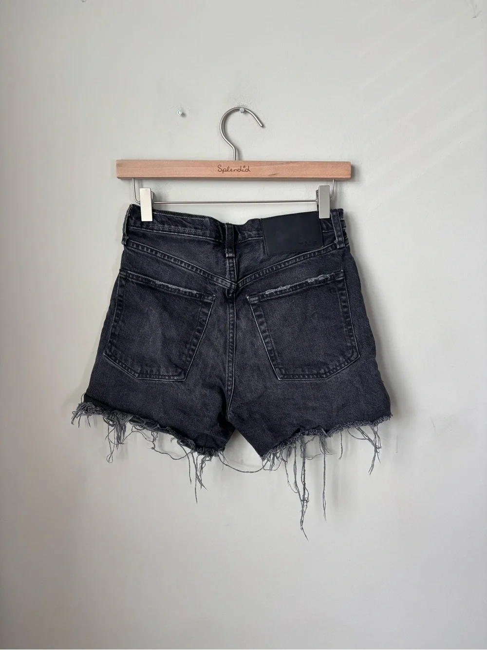rag & bone Black Vintage Cut Off' High Rise Short Distressed Frayed Size 25